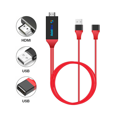 Cable USB A HDMI Android (APP) & iOS Con Entrada USB